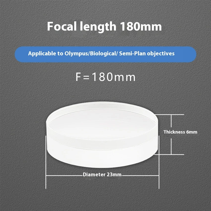 Objectif d'imagerie à doublet achromatique Infinity Microscope F180/200mm en verre optique entièrement revêtu avec filetage SM1 pour l'imagerie visuelle
