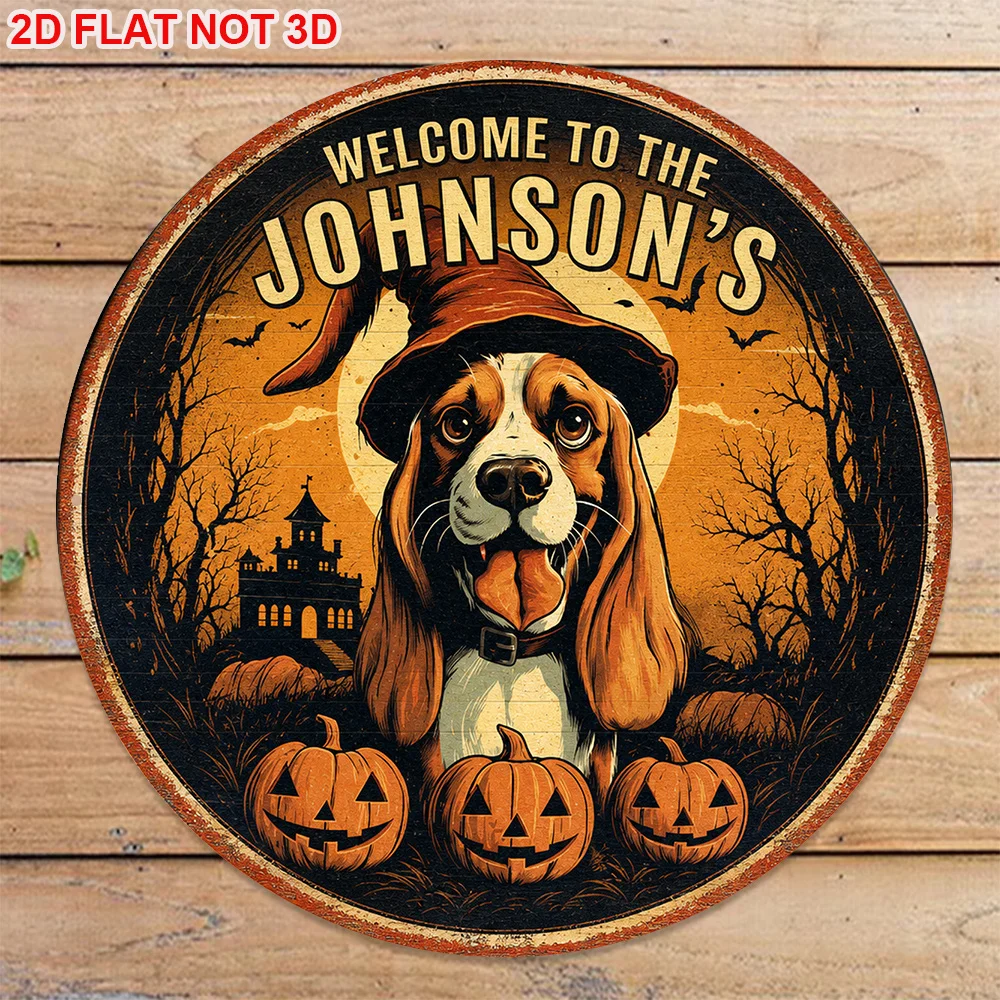 2D Flat, 1pc 8x8in/20x20cm 2D Flat Round Sign, Vintage Plaque Featuring a 