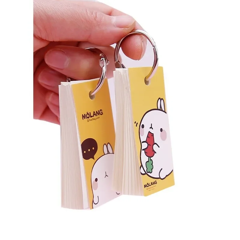 80 sheets Small Iron Ring Book Student Mini Word Portable Notepad Loose-leaf Notepad Office Accessories  Kawaii School Supplies