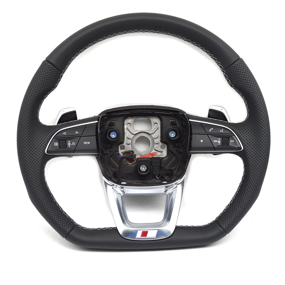 FOR VW Audi Q5 fy Q7 multifunctional leather perforated steering wheel with heating