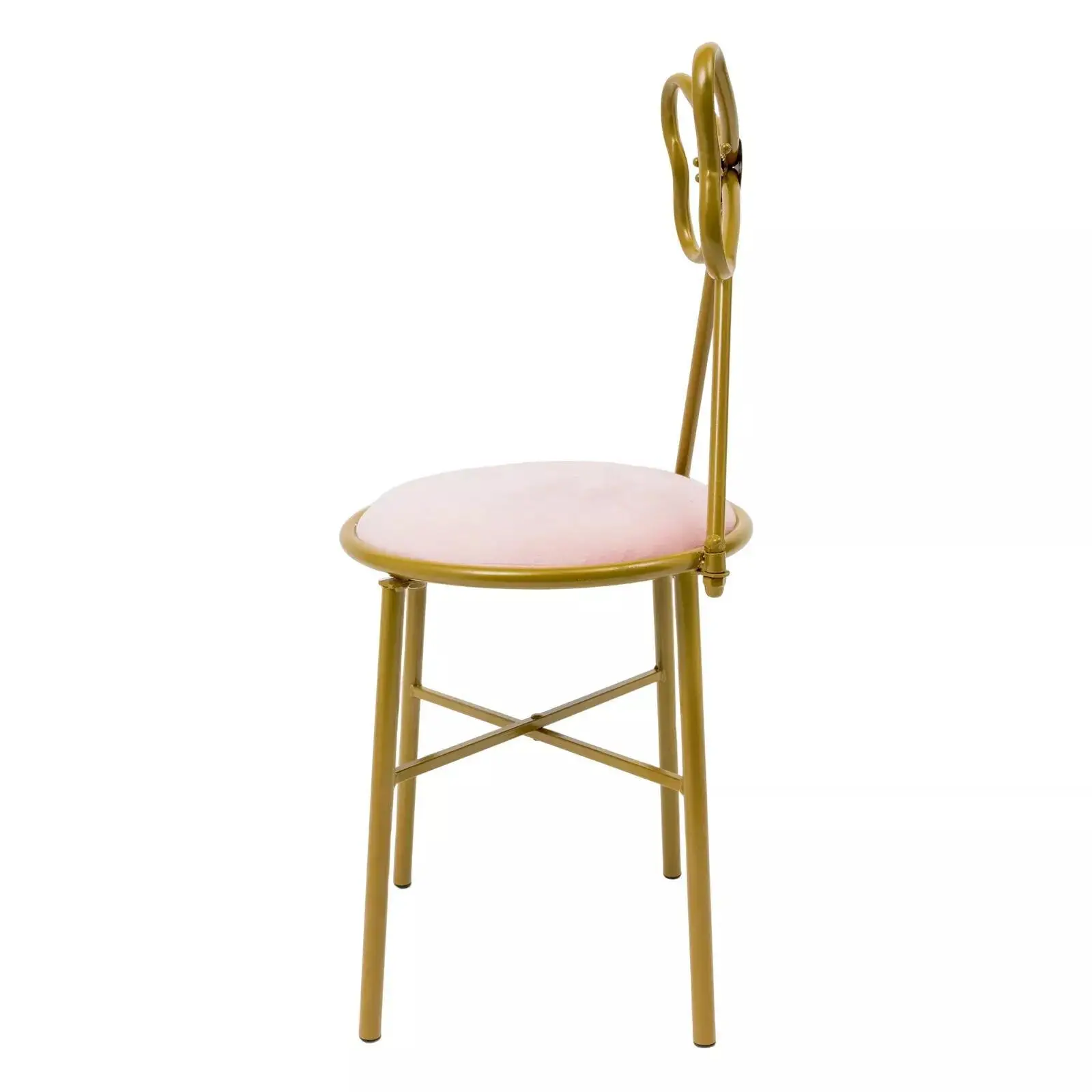 모던 심플 화장대 메이크업 의자 스툴 포함 핑크 벨벳 화장 의자