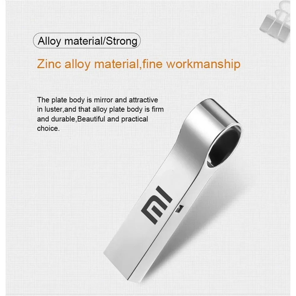 Xiaomi-Clé USB en métal ultra-mince, clé USB 2024, disque U, transfert de données haute vitesse, 1 To, 2 To