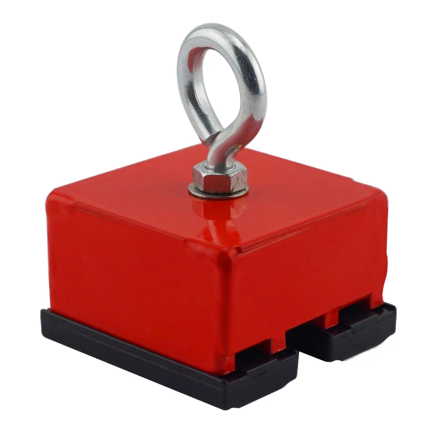 

Heavy-Duty Ceramic Fishing Magnet with Eyebolt - 100 lb Pull Force for Retrieving Metal Objects