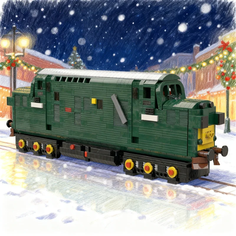 

3794pcs MOC British Rail Class 37 Train Model Building Blocks Creative DIY Gift Display Decor Assemble Premium Adult Kids Desk