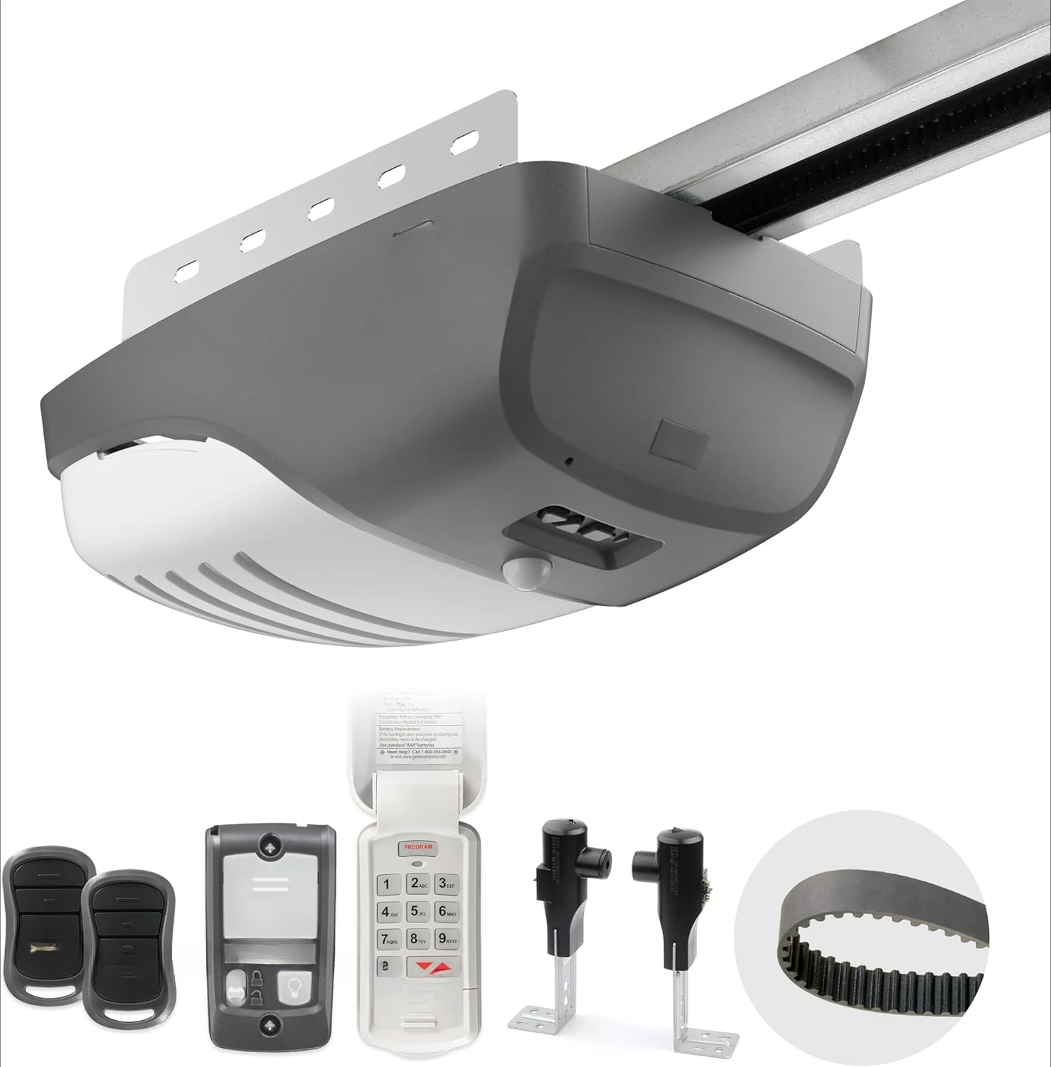 

Модель SilentMax 1200 4042-TKH Устройство открывания гаражных ворот с освещением обнаружения движения, сверхтихий ременный привод, усиленный сталем,