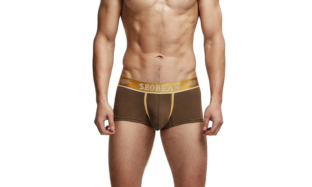 

Cotton Bulge Boxy Underwear for Men Sexy Low Waist U Convex Pouch Boxer Briefs Breathable Comfortable Sweat Absorb Sports Trunks
