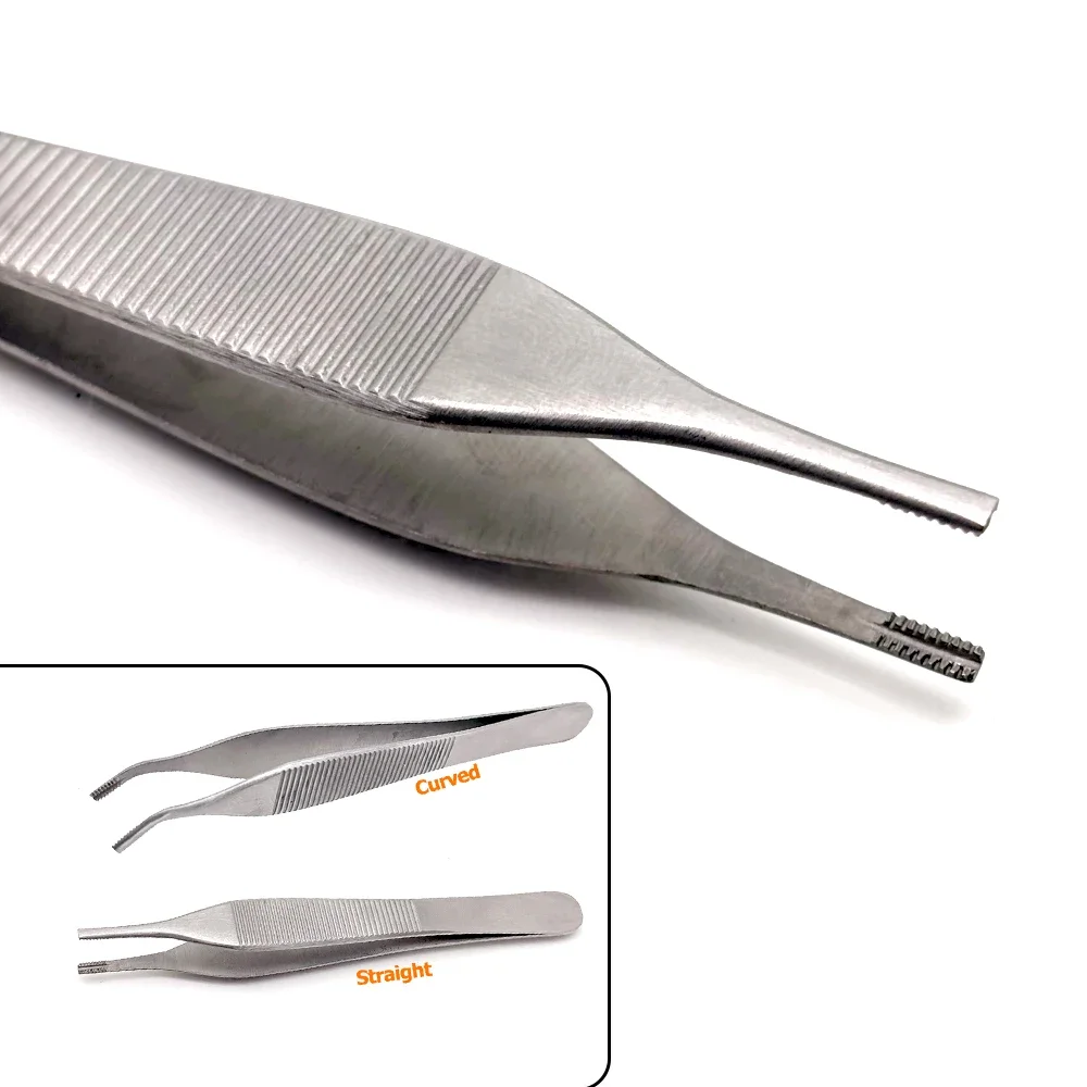 

12CM Surgical Forceps Stainless Steel Ophthalmic Tweezers Cartilage Grasper With Teeth Slots For Fat Tissue Handling