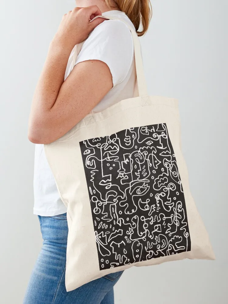 

many faces Tote Bag sacs de shopping hand bag ladies reusable grocery bags Shopper handbag