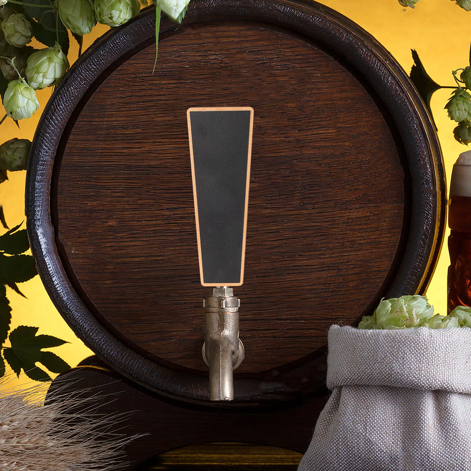 Coconut Wood Beer Tap Handle Chalkboard Surface Craft Beer Faucet Knob for Homebrew Bar Brewery Wedding Tap Handle