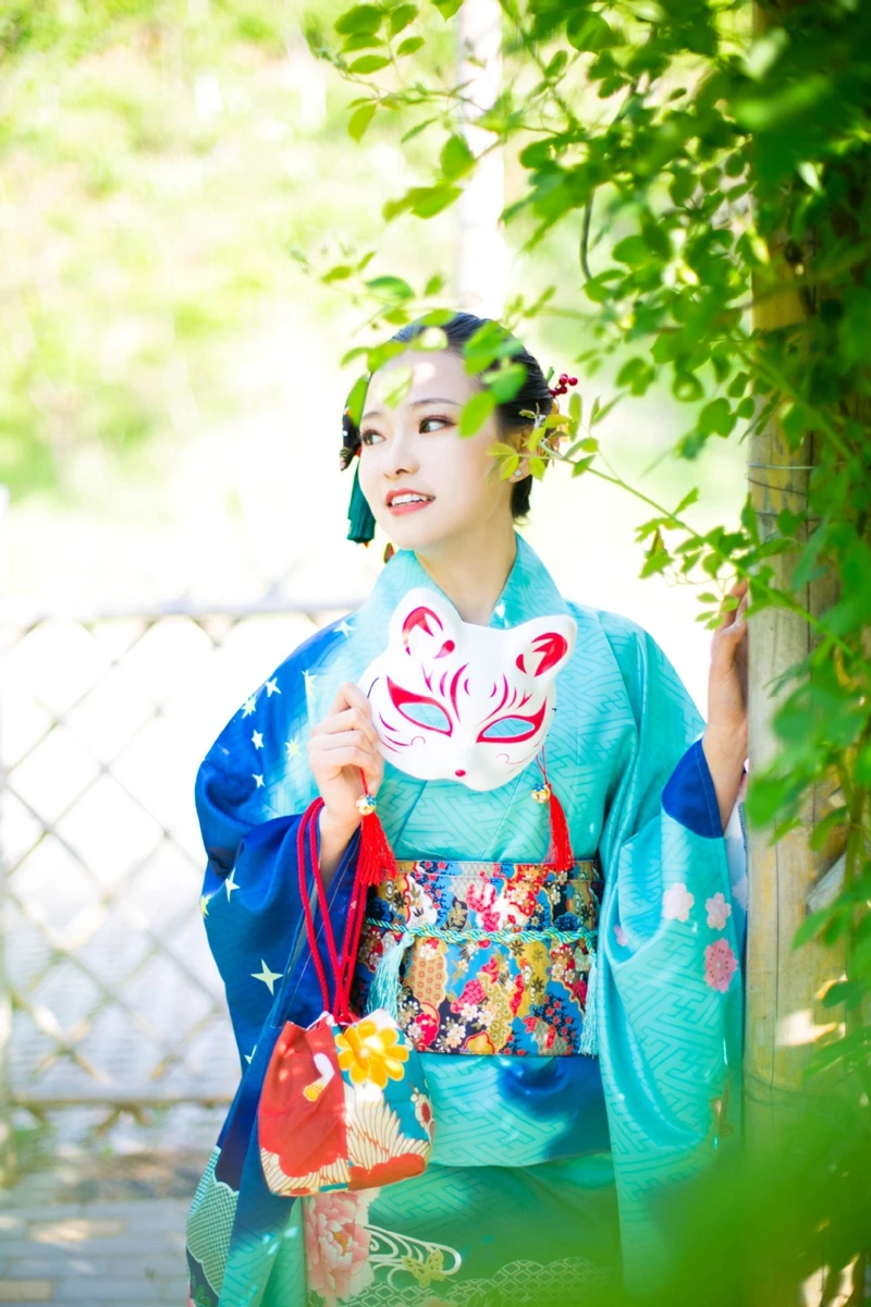

Traditional Kimono Dress For Women Japanese New Year Long Sleeve Vintage Yukata Gown Elegant Female Japanese Harajuku Kimono