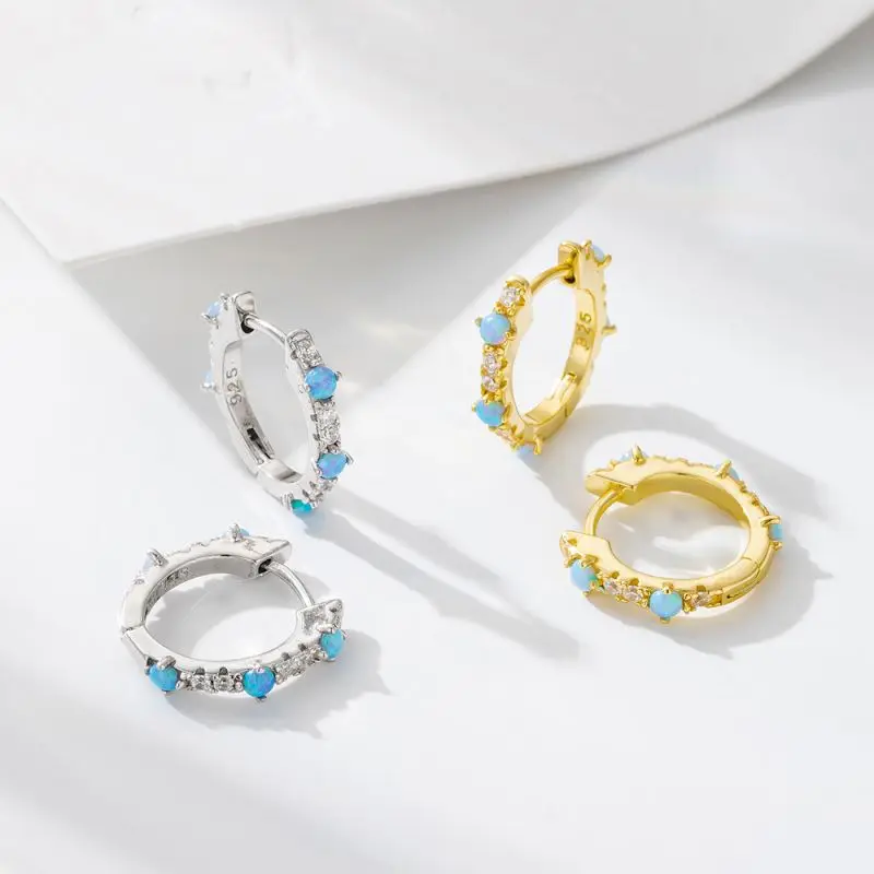 

Модные ювелирные изделия, элегантные женские синие серьги, оптовая продажа, S925, роскошные серьги из стерлингового серебра с драгоценными камнями, ювелирные изделия, серьги