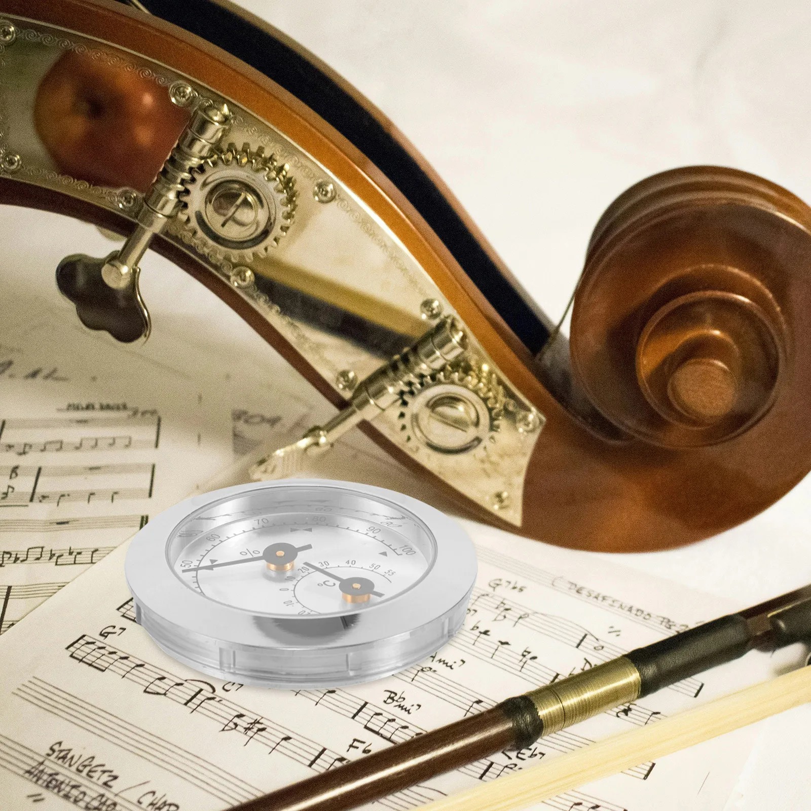 Violin Accessories Hygrometer Thermometer Moisture Meter for Guitar Violin Case Small Compact Humidity Monitor Precision Reading
