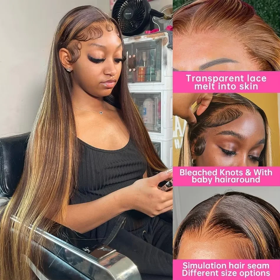 13x6レースフロントウィッグ人毛30～40インチストレートウィッグ人毛プレプラッキング済みレース100%人毛ウィッグすぐに使える