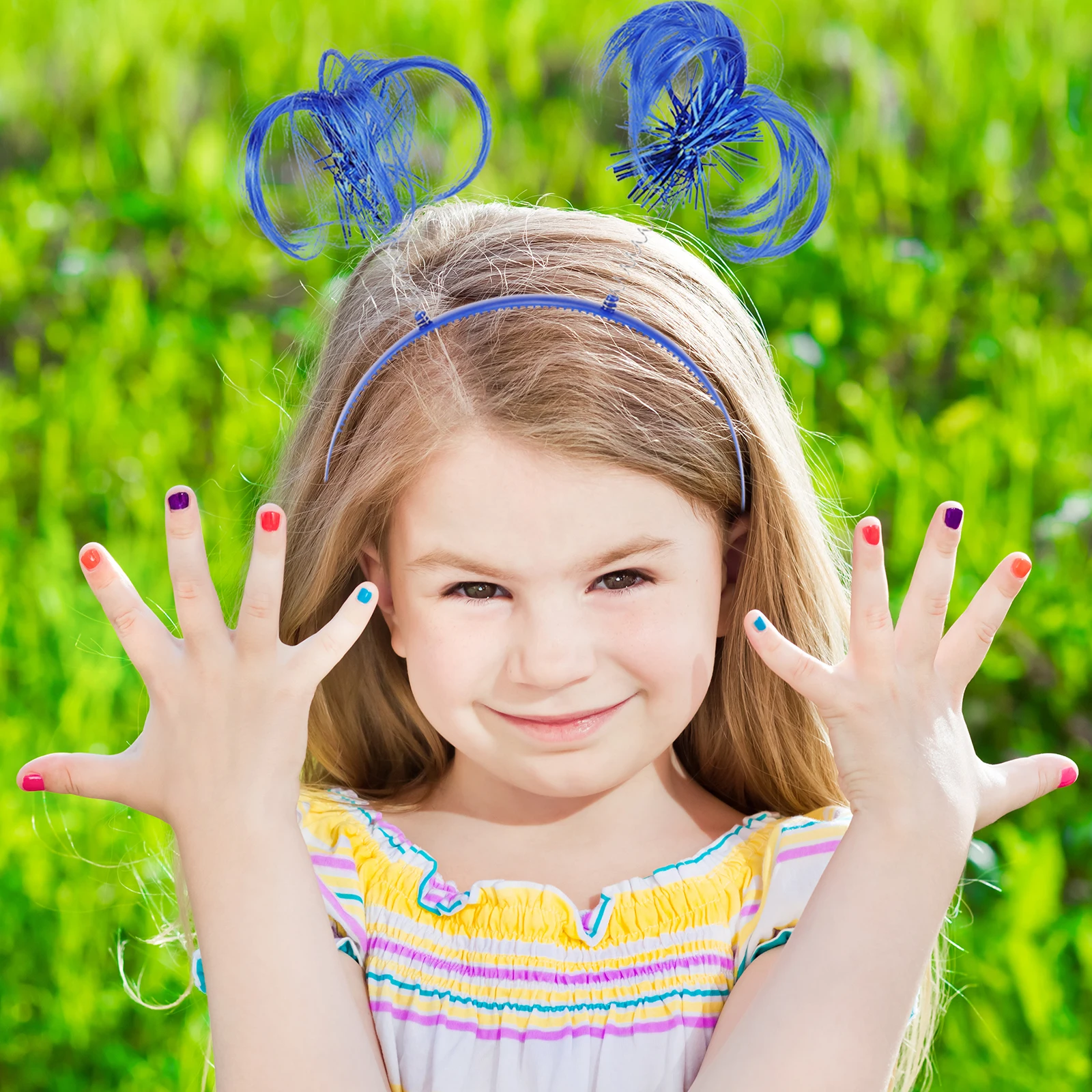 

6pcs Headband Kids Blue Hair Hoop Decorative Party Headwear Children Hair nament Daily Use Braid Tools Stylish