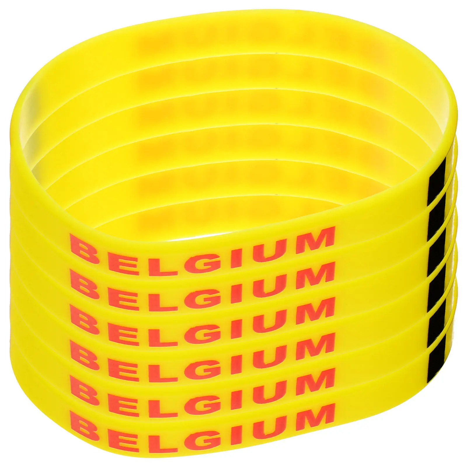 

Набор из 6 силиконовых браслетов с флагом Бельгии, мягкие и удобные спортивные браслеты для футбольных матчей и поддержки команды