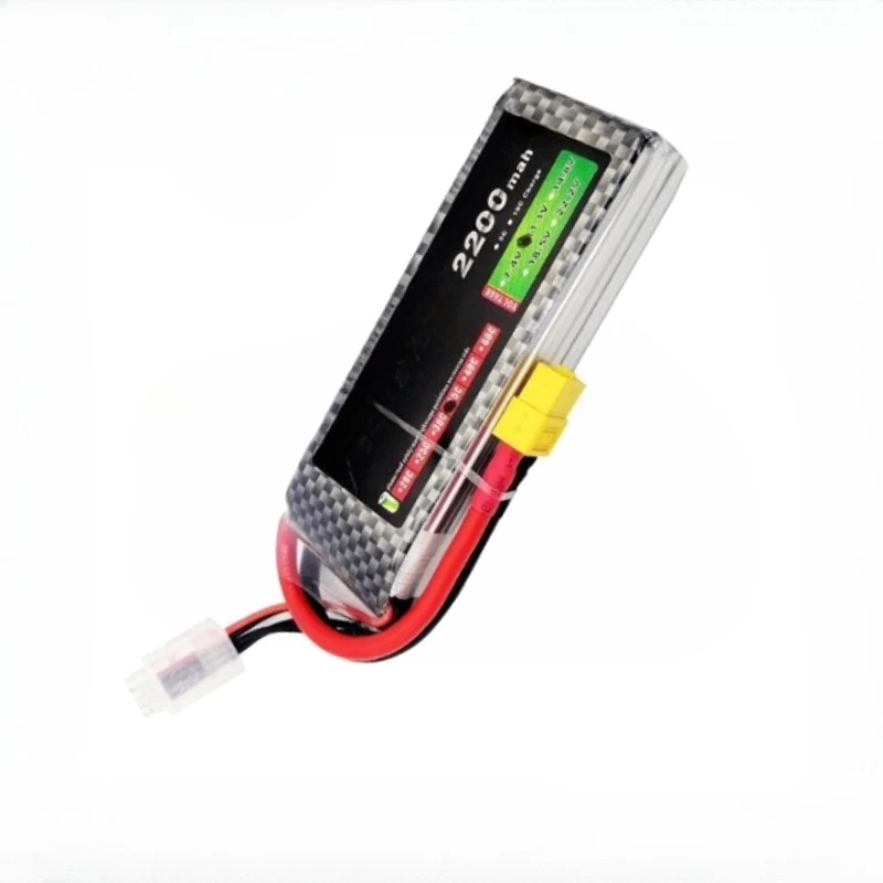بطارية ليبو 7.4 فولت 2200 مللي أمبير في الساعة لـ Wltoys 144001 124018 RC على الطرق الوعرة الزاحفة سيارة 2s بطارية ليثيوم 7.4 فولت RC بطارية توصيل خارجي