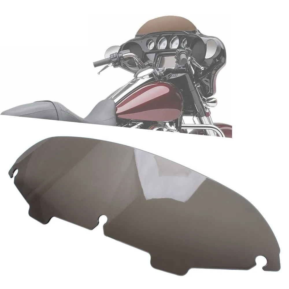 

Motorcycle Windshield Excellent Outdoor Anti Aging PVC Fit For Harley Electra Street Glide Touring Bike 1996-2013 4.5inch Smoke