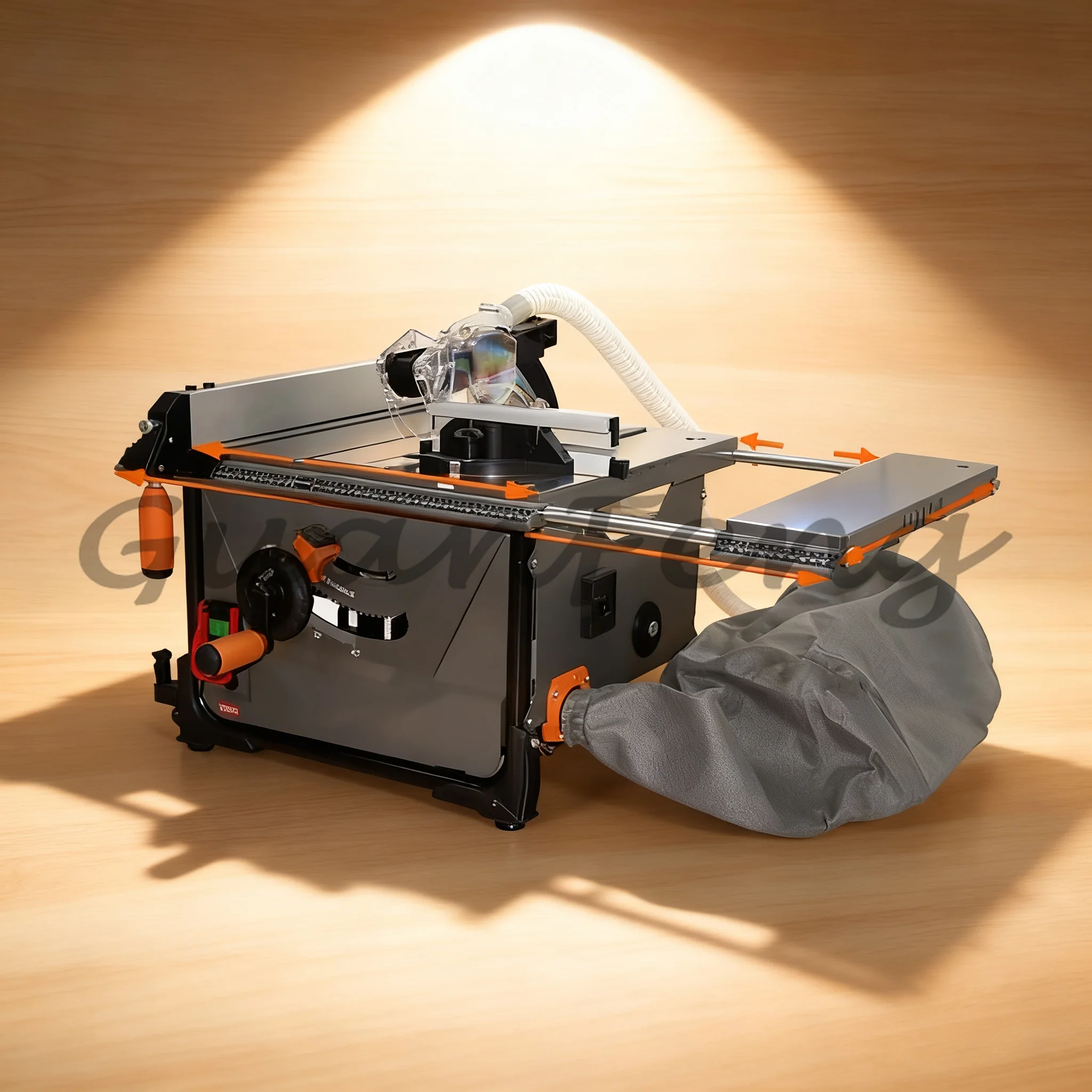 8 Inch Dustless Wood Cutting Machine, Adjustable Lifting Sliding Table Saw for Solid Wood Floor Processing
