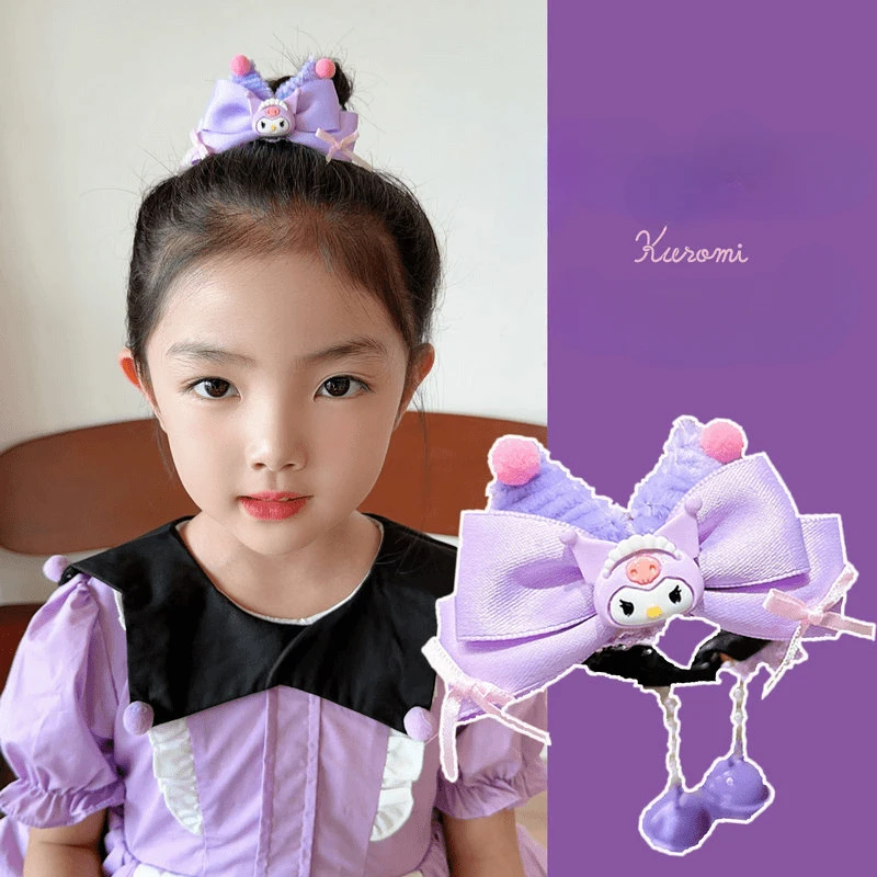 

Заколка для волос Sanrio Hello Kitty, милый мультфильм Kuromi My Melody, пряжка для волос, милые аксессуары для волос для девочек, кавайный студенческий головной убор