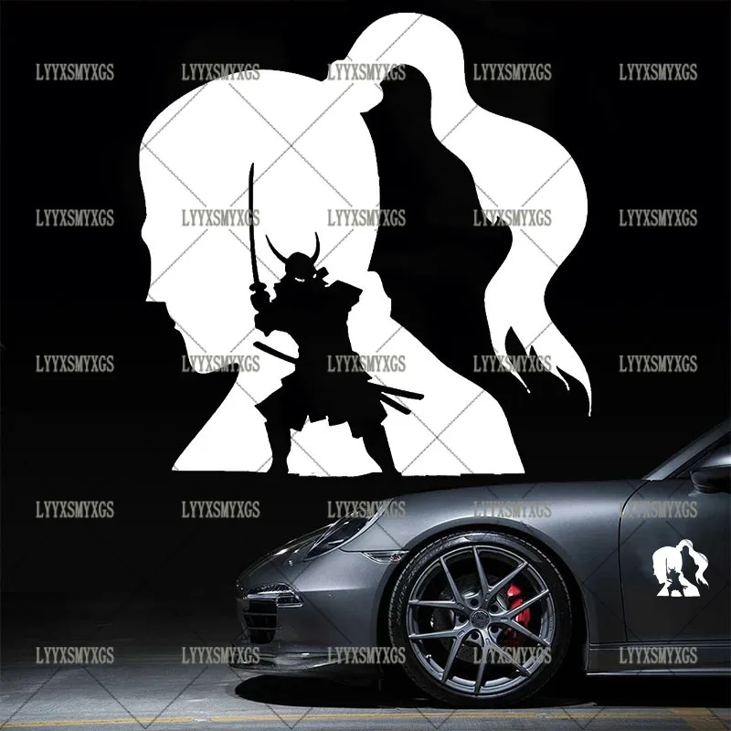 

Self-Adhesive Custom Home Decor Japanese Samurai Car Stickers Waterproof Sunscreen Vinyl Decal PVC wholesale Car Accessories
