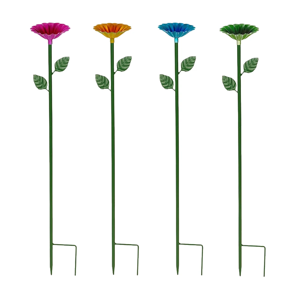 

Bee Watering Station Metal Bee Water Feeder with Stake Butterfly Bath Bowl Flower Shape Multi-Function Gardening Supplies