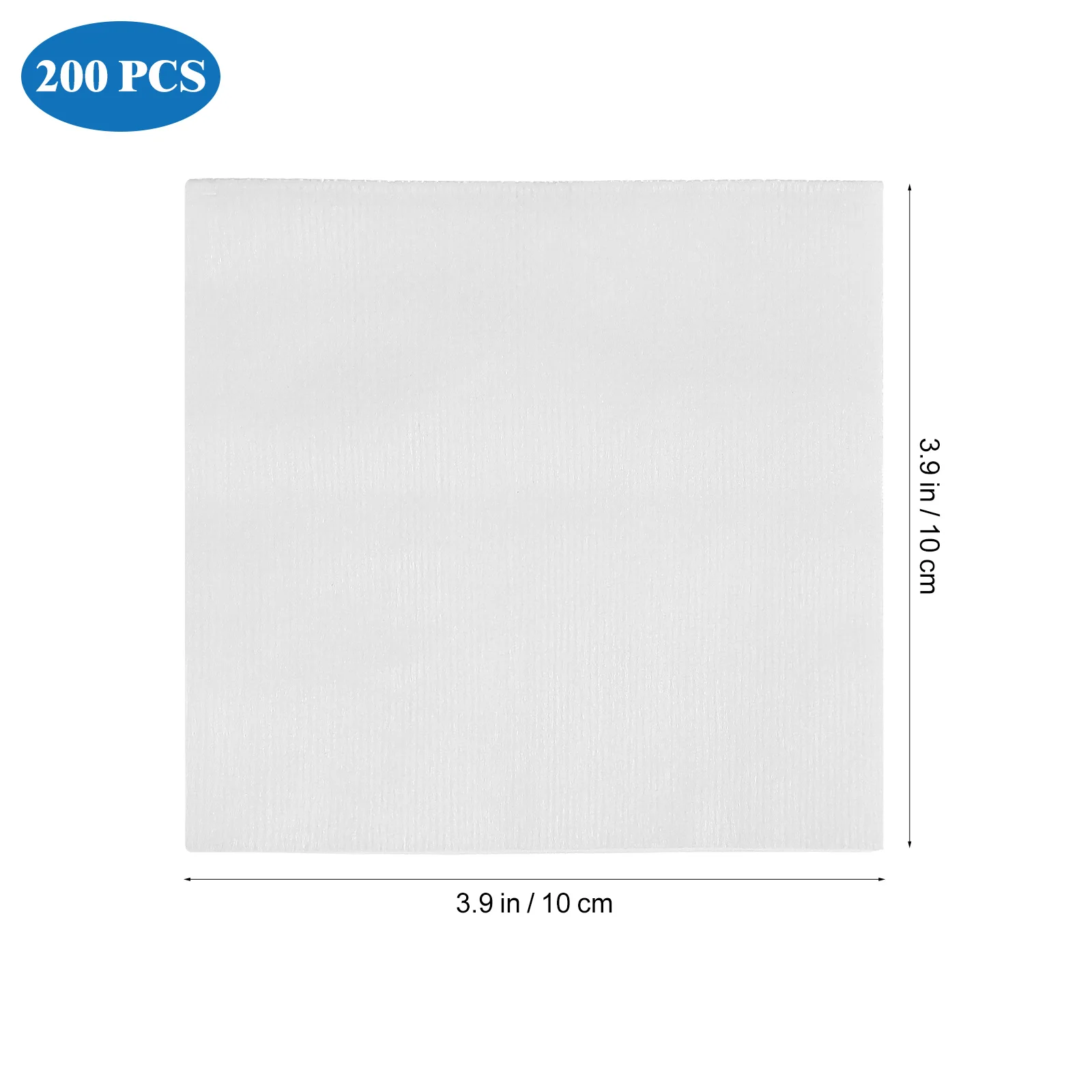 Almofadas removedoras de maquiagem descartáveis, almofadas de limpeza facial quadradas não tecidas para cuidados com a pele, aplicação de toner, uso seco e molhado, unhas, 200 peças
