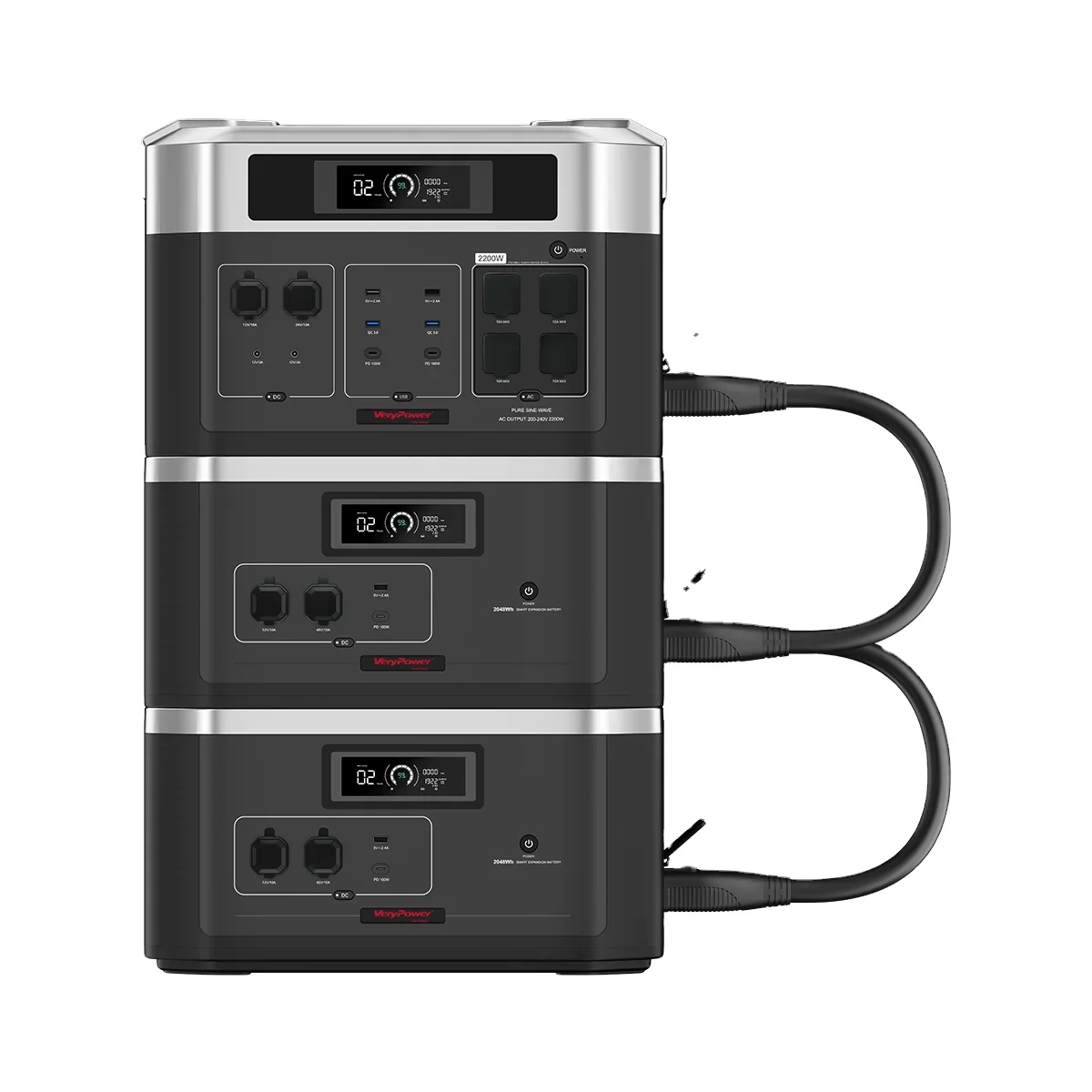 Expandable Portable Power Station 2kWh 4kWh 10kWh 16kWh High Capacity LiFePO4 Battery Mobile Power Bannk