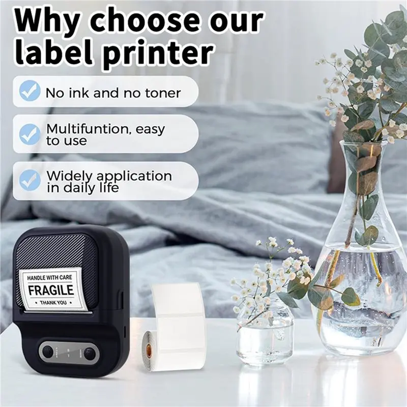 Classic-Thermal Adhesive Label Printer Wireless Mini Portable Mobile Label Machine For Storehouse Express Suitable