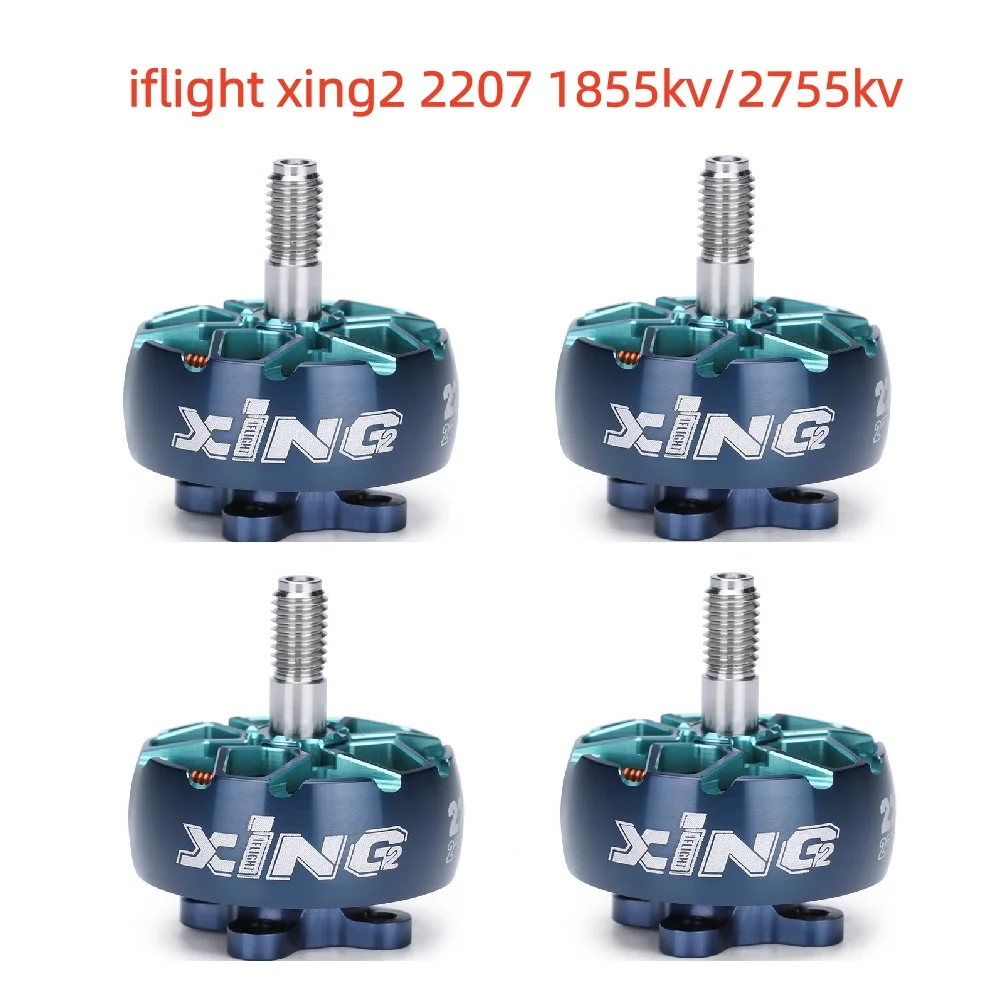 

Бесколлекторный мотор iFlight XING2 2207 2755KV 4S / 1855KV 6S FPV Unibell с 5-мм валом из титанового сплава для FPV-дронов и гоночных квадрокоптеров