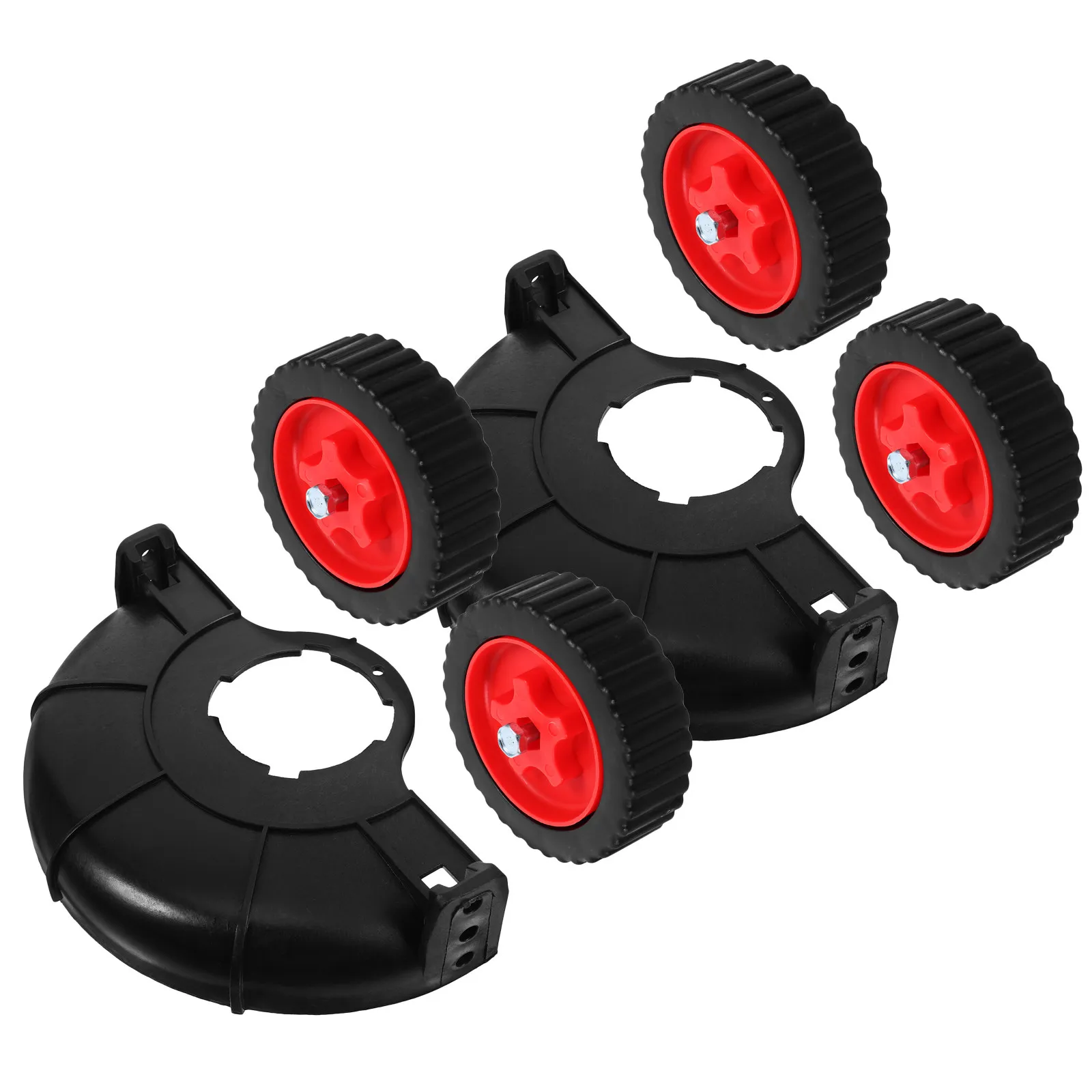 2Pcs Grass Mower Auxiliary Wheels Adjustable Support Removal Design for Sloped Lawn Garden Care Push Mower Wheel Mount