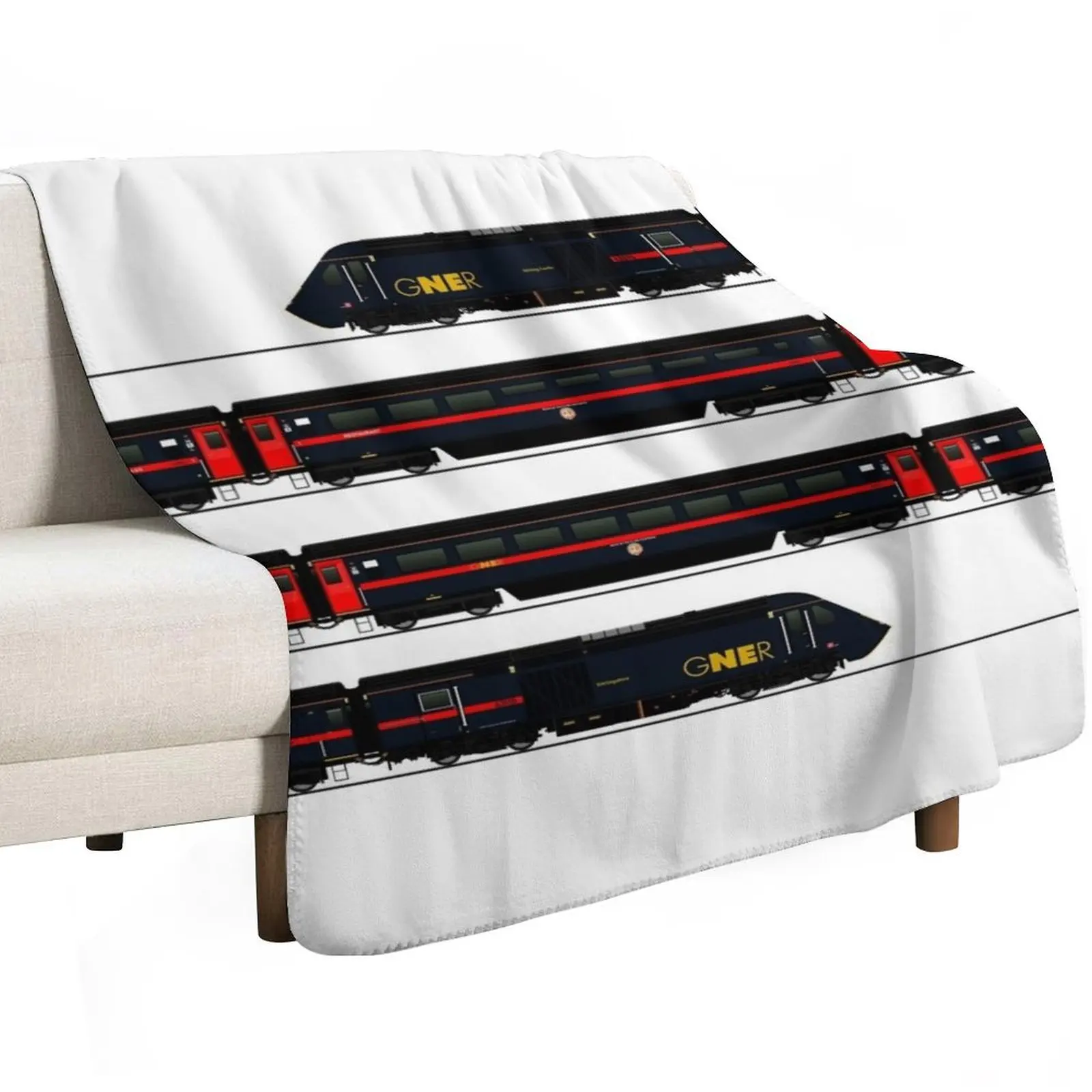 GNER HST CLASS 43 LOCOMOTIVE Throw Blanket Flannel Plaid on the sofa Nap Baby Quilt christmas gifts Blankets