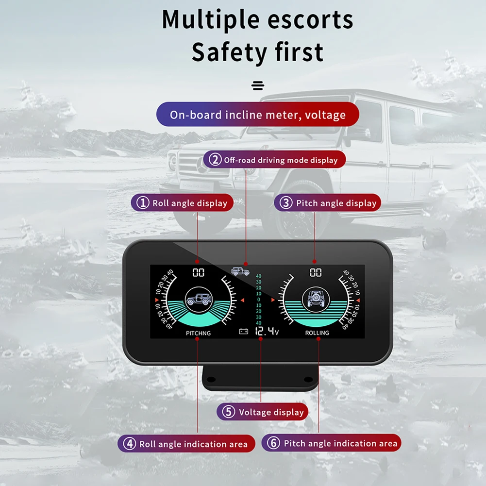 Digital Inclinometer Indicator M50 Off-road Car Quality Spare Parts 127*25*60mm Accessories Angle Level Guage