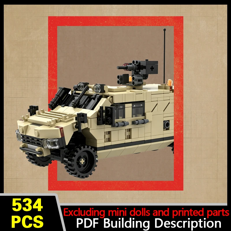 Modern Military Vehicle Model MOC Building Bricks War Equipment Modular Technology Gifts Holiday Assemble Children Toys Suit