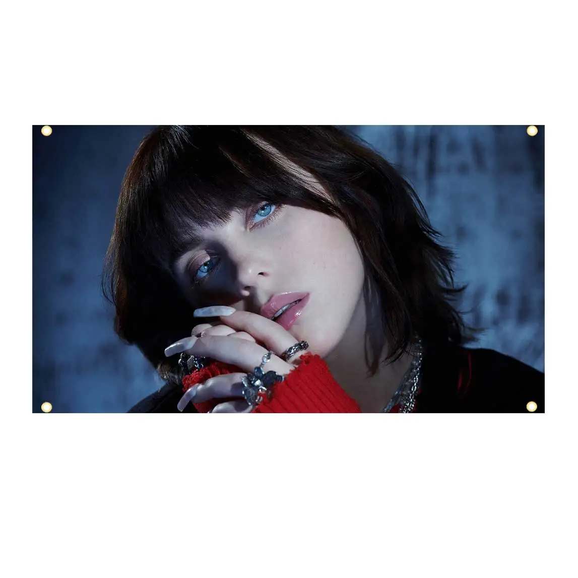 60x90cm/90x150cm Singer B-Billie E-Eilish Flag Tapestry Hit Me Hard And Soft Music Art Banner For Bedroom Home Outdoor Decor