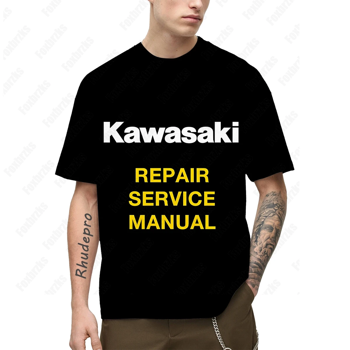 2024 New Summer All-match Kawasakis Ninja Motorcycle T-shirt Team Uniform Cycling Short-sleeved Men's Short Sleeved Tops Pure