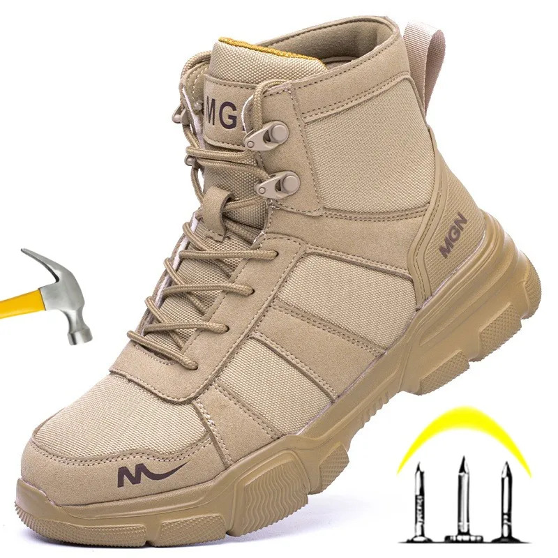 Work Safety Shoes Men CE Certified Steel Toe Safety Shoes Non Slip Lightweight Steel Toe Anti-Slip Women's Protection Work Boots image 2