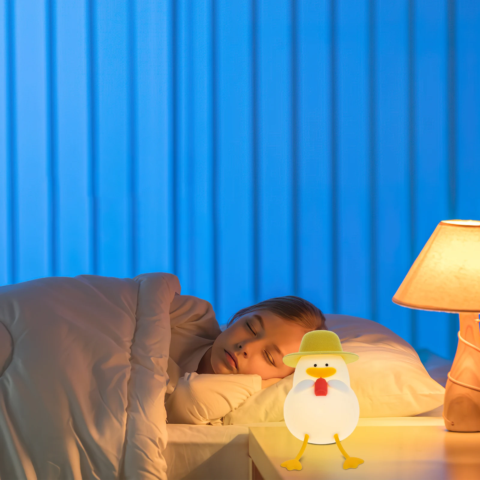 

Night Light Small Ducks Kids LED Creative Lamp Decorative Lights Yellow Warm Soft Bedroom Bedside Room Lighting