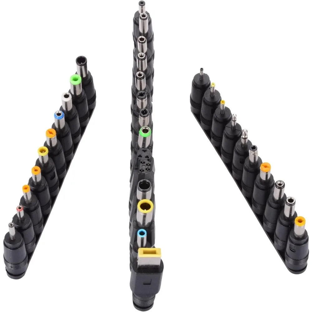 34pcs Universal Laptop Notebook Input DC Plug Set Jack Tips for Lenovo Toshiba Dell HP Asus and Most Laptops