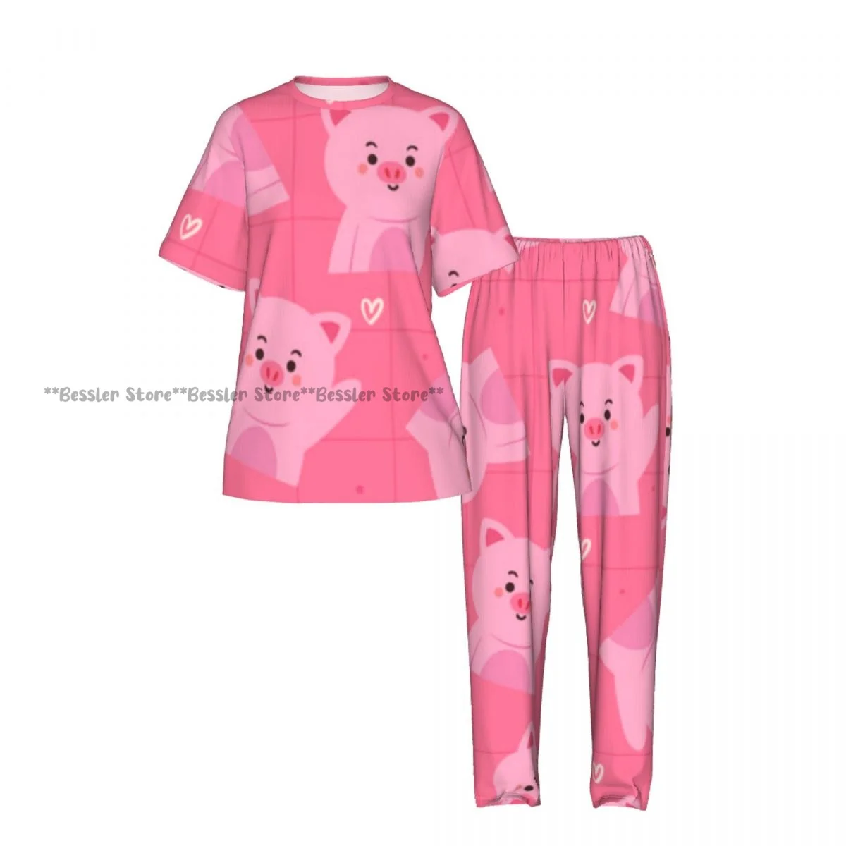 Pijama Damă Set Pantaloni Scurți Cartoon - alternate angle