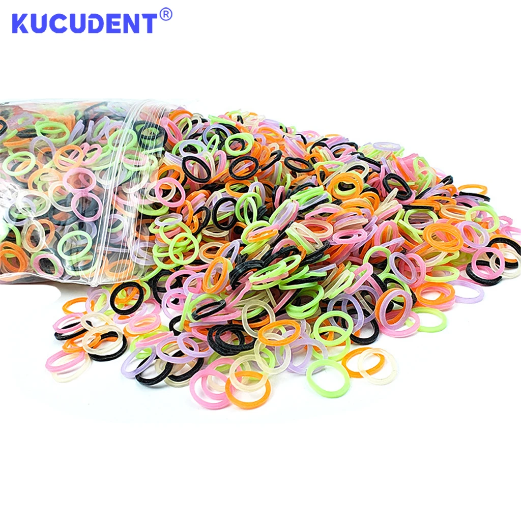 5000Pcs/Pack Dental Rubber Band Orthodontic Elastics Latex Braces Ligation Ring Colorful 2.5/3.5/4.5/5.0/6.5OZ Oral Teeth Care