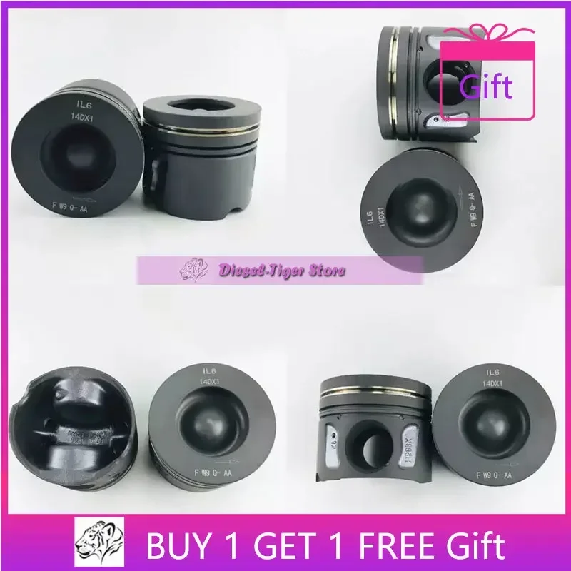 

6pcs Piston LR018030 87-439100-10 for 3.0 diesel 306DT AJV6D XF X250 V6 Discovery IV L319 for Land Rover Jaguar