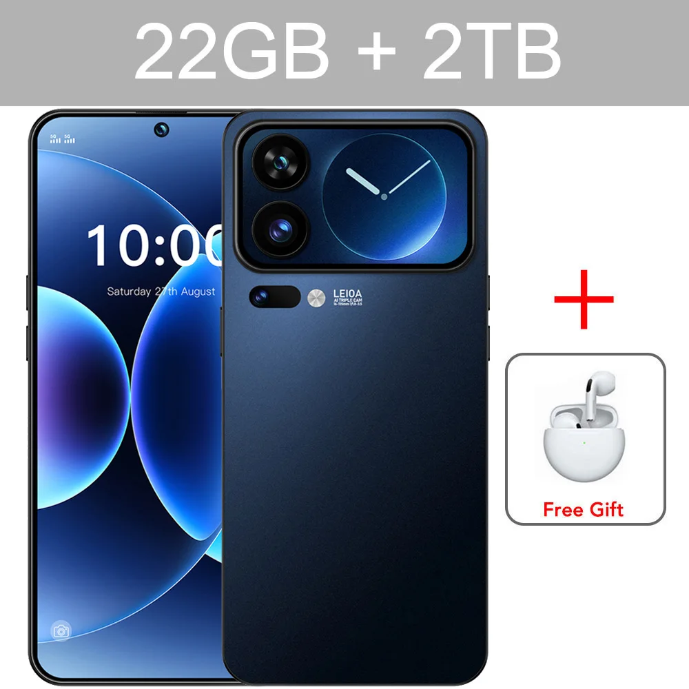 M17 Pro Max Smartphone 7.3HD 2026 HOT NEW Voordelige 5G Dual SIM-telefoon 7800mAh Android 15 Wereldwijde versie Mobiele telefoons