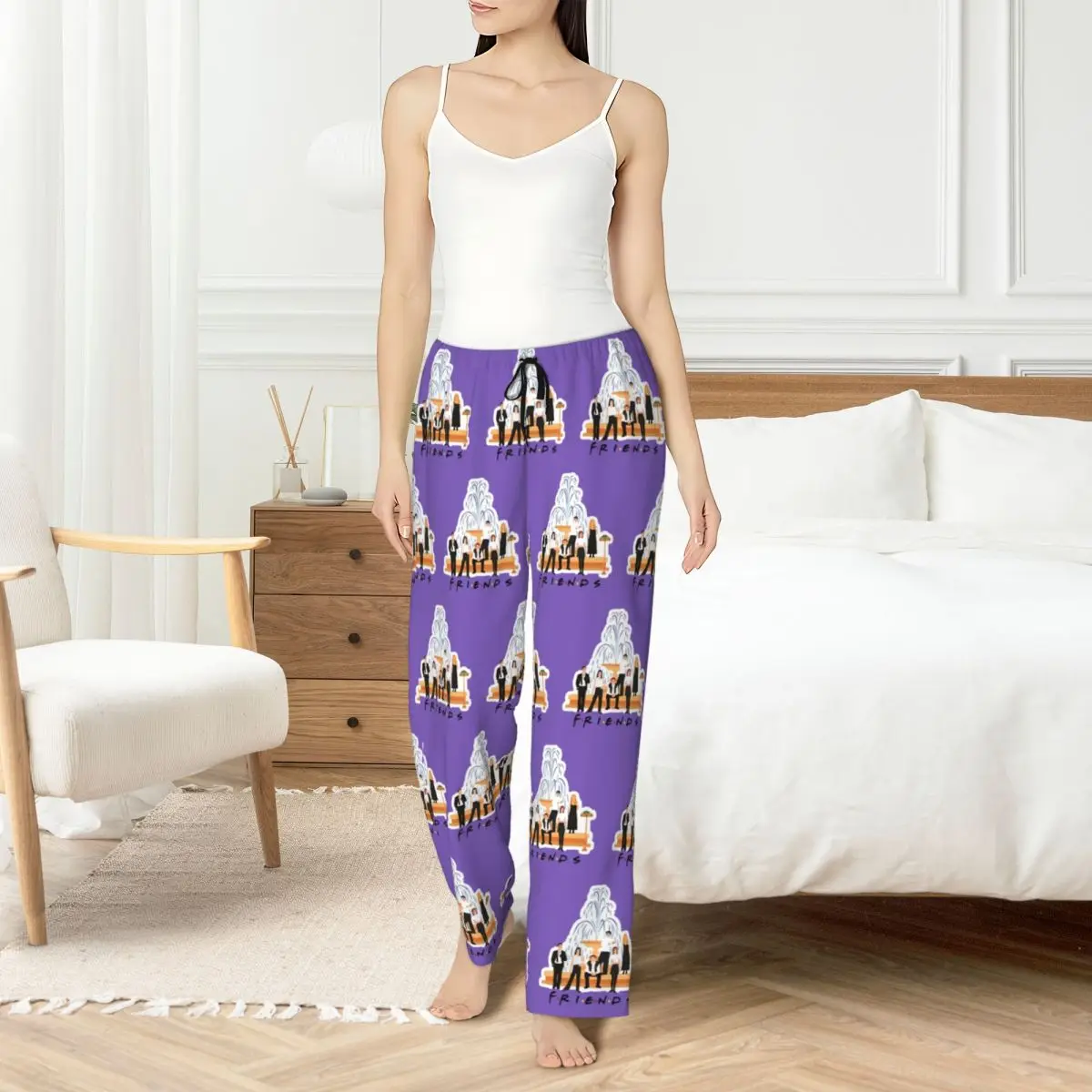 

Custom Printed Friends Pajama Pants Womens Sitcom TV Show Sleep Sleepwear Bottoms with Pockets