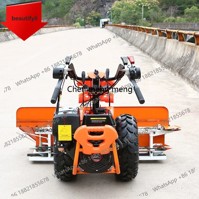 A55 Multifunctional small agricultural harvester for harvesting wheat rice and garlic with a cutting width of 120CM