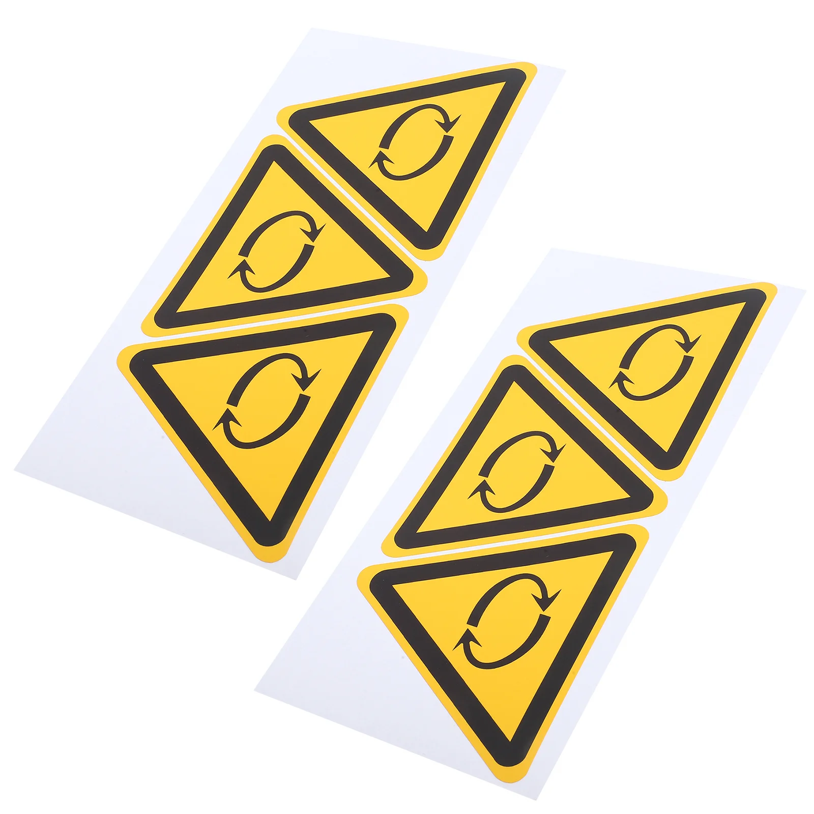

6Pcs Safety Warning Sticker Rotating Design Clear Pattern Long Distance Visibility for Commercial Buildings and Stores