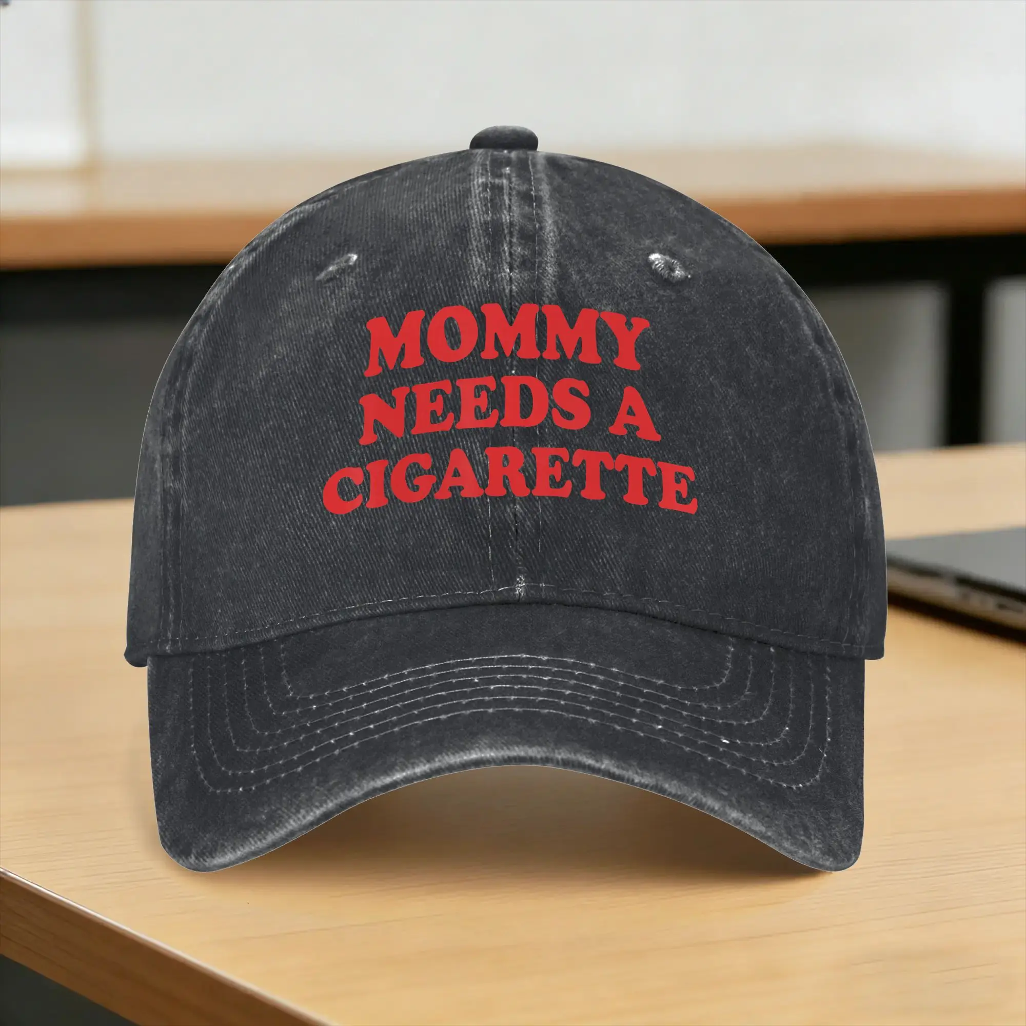 Washed Baseball Cap Mommy Needs A Cigarette Summer Trucker Hat For Female Male  Casual Outdoor Sport Sun Snapback Cap