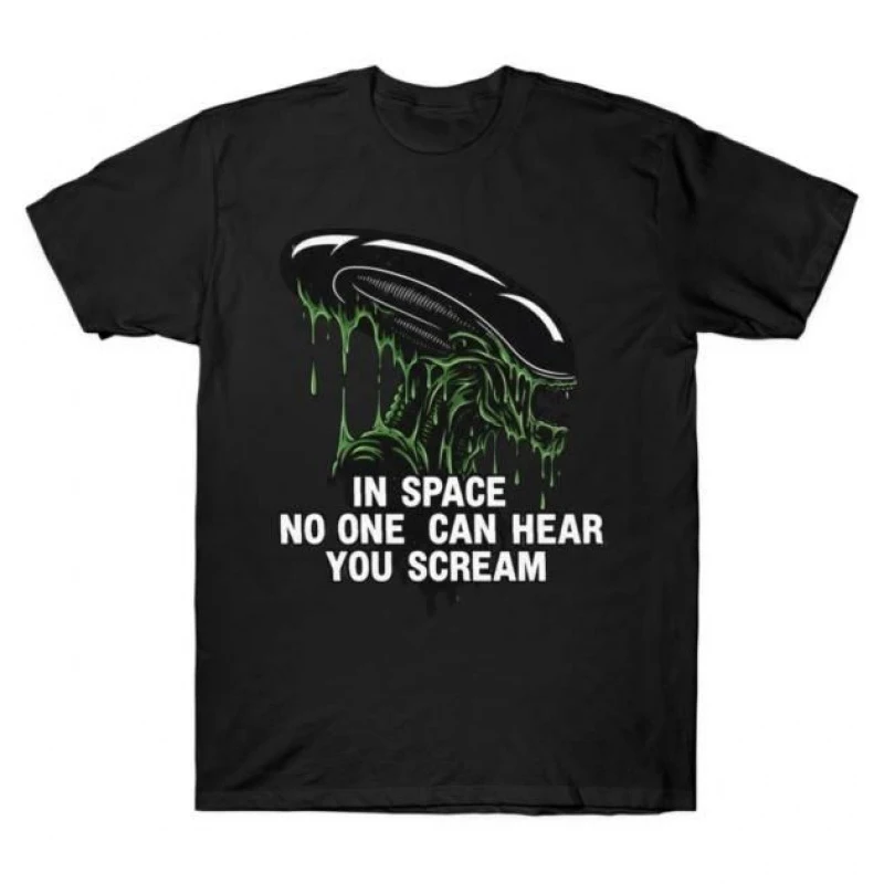 

In Space No One Can Hear You Scream 0412 Retro Sci-Fi Alien Gift T-Shirt Weyland LV-426 Xenomorph Graphic clothes All size tops