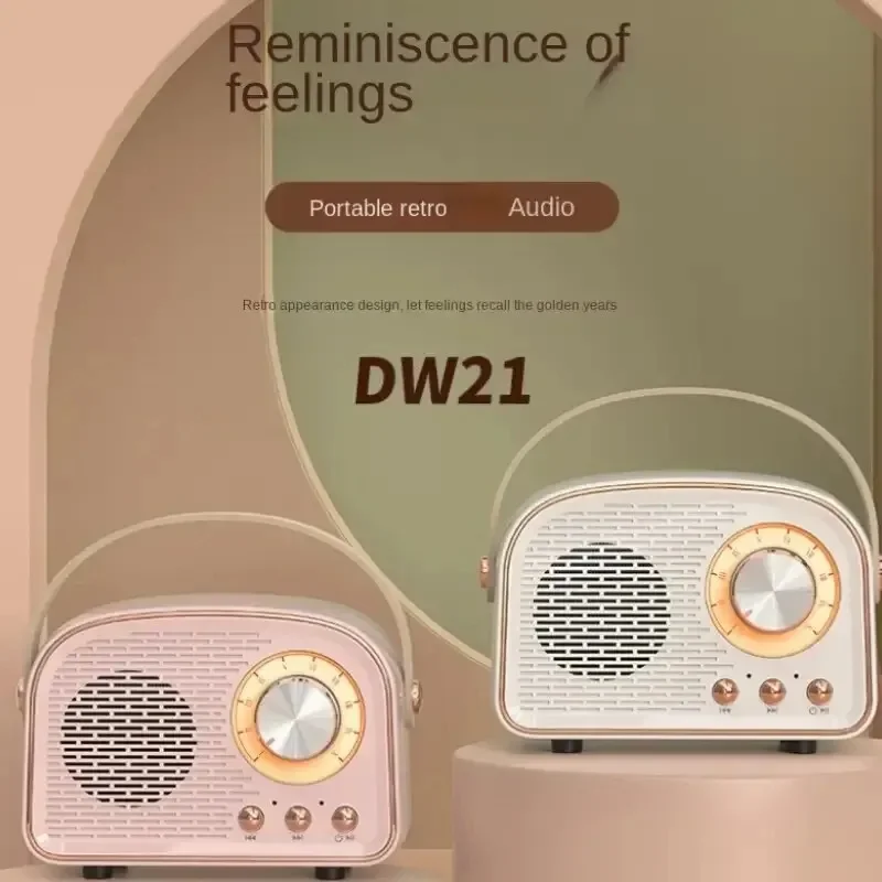 Retro Bluetooth Speakers USB AUX TF FM Radio Portable Mini Boombox Enhanced Bass For Table Home Outdoor Vintage Audio MP3 image 4
