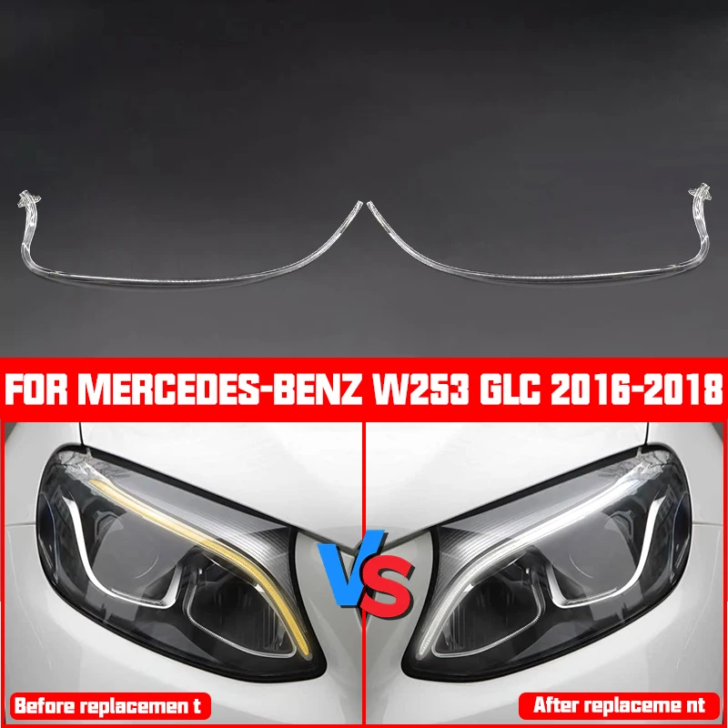 For Mercedes-Benz W253 GLC 2016-2019 DRL Car Headlight Light Guide Plate Daytime Running Tube Light Bar