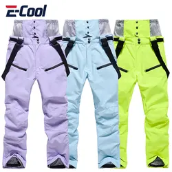 New Thicken Ski Pants Women Windproof Waterproof Winter Snow Pants Outdoor Sports Snowboarding Warm Breathable Trousers